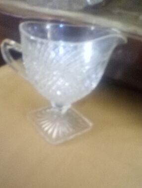 Crystal  Footed Creamer Pitcher - Classic Home Dining